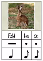 Vorschau - Unterrichtsreihen - Rhythmus Grundschule – Rhythmusbausteine „Tier im Winter / Wald“ (Tafelmaterial, Bildkarten & Musik Klasse 1–4) - Seite 1