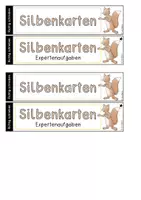 Vorschau - Arbeitsblätter - Silbenkarten (Richtig schreiben, Freiarbeit) - Seite 1