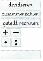 Vorschau - Präsentationen/Tafelbilder - Grundrechenarten - Wortschatzkarten - Seite 3
