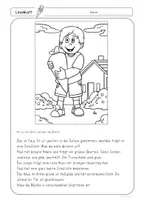 Vorschau - Arbeitsblätter - Freebie - Leseblatt - lesen und anmalen - Seite 1