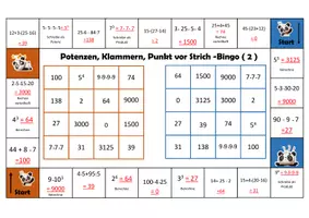 Vorschau - Anderer Materialtyp - Grundrechenarten Bingo 1 - Seite 3