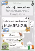 Vorschau - Poster - Eule auf Europatour (Musik in verschiedenen Ländern) - Reihentransparenz und Europakarte - Deckblatt