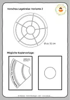 Vorschau - Mal- und Bastelvorlagen - Editierbarer Legekreis - Vorlagen mit 5 Kreissegmenten (kommerziell, editierbar) - Seite 1