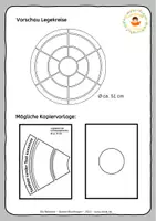 Vorschau - Mal- und Bastelvorlagen - Editierbarer Legekreis - Vorlage mit 6 Kreissegmenten (kommerziell) - Seite 1