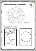 Vorschau - Mal- und Bastelvorlagen - Editierbarer Legekreis - Vorlagen mit 12 Kreissegmenten (kommerziell, editierbar) - Seite 1