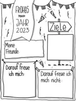 Vorschau - Arbeitsblätter - Frohes neues Jahr 2023 - Deckblatt