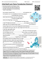Vorschau - Arbeitsblätter - Arbeitsblatt "Europäisches Parlament" + Onlineübung & MP3 + Mindmap + Infografik - Deckblatt