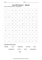 Vorschau - Arbeitsblätter - Der Minnesang - Drei verschiedene Suchsel - Deckblatt
