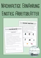 Vorschau - Arbeitsblätter - Nachhaltige Ernährung Einstieg - Arbeitsblätter - Deckblatt