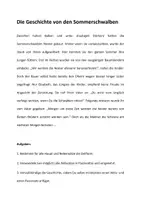 Vorschau - Arbeitsblätter - Aktiv-Passiv: Die Geschichte von den Sommerschwalben - Deckblatt