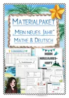 Vorschau - Stundenentwürfe - MATERIALPAKET "Neujahr" Mathe und Deutsch: (Neujahrs-Heft, Grundrechenarten, Mathe-Warm-Up, Neujahr-Paket) #rabattraketenzusalevester25 #silvesterknaller25 #rabattraketen25 - Deckblatt