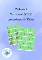 Vorschau - Aufgabenkarten - Lernkärtchen Multiplikation ZR 100 - Deckblatt