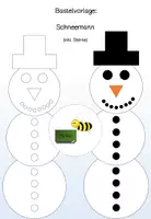 Vorschau - Mal- und Bastelvorlagen - Bastelvorlage Schneemann - Deckblatt
