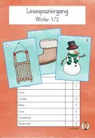 Vorschau - Arbeitsblätter - Lesespaziergang Winter 1-2 - Deckblatt