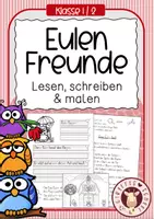 Vorschau - Arbeitsblätter - EULEN FREUNDE - lesen, schreiben, malen - Deckblatt