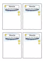 Vorschau - Arbeitsblätter - Wunsch-Lotterie - Wunschkarten zum Ausfüllen für Silvester/ Neujahr, Geburtstage, Schuljahresanfang, blanco - Seite 2