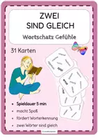 Vorschau - Spiele - SPIEL Finde den Zwilling Gefühle und Eigenschaften - Deckblatt