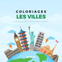 Aperçu - Apprentissages en autonomie - Les villes - Livre de coloriages +60 illustrations - Page de couverture