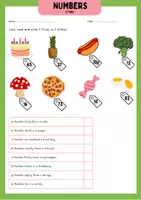 Vorschau - Arbeitsblätter - Numbers 1-100 - Seite 1