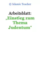 Vorschau - Arbeitsblätter - Arbeitsblatt: „Einstieg zum Thema Judentum" - Deckblatt