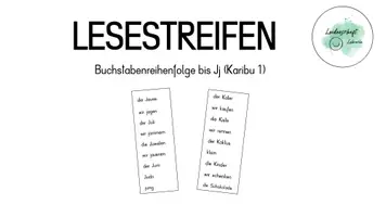 Vorschau - Anderer Materialtyp - Lesestreifen - Karibu bis Jj - Deckblatt