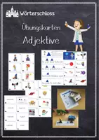 Vorschau - Bildkarten - Übungskarten Adjektive nach Montessori - Deckblatt