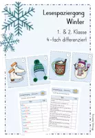 Vorschau - Arbeitsblätter - Lesespaziergang Winter - für die 1. & 2. Klasse - Deckblatt