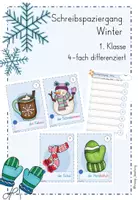 Vorschau - Arbeitsblätter - Schreibspaziergang Winter - für die 1. Klasse - Deckblatt