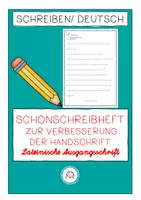Vorschau - Arbeitsblätter - Schönschreibheft zur Verbesserung der Handschrift. LA - Deckblatt