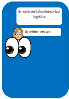Vorschau - Mal- und Bastelvorlagen - Anleitung Fingerhäkeln für Luftmaschenkette + funny faces - Deckblatt