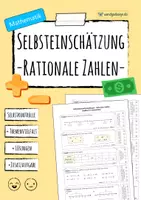 Vorschau - Arbeitsblätter - Rationale Zahlen addieren und subtrahieren - Deckblatt