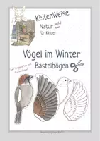 Vorschau - Mal- und Bastelvorlagen - Vögel im Winter Bastelbögen - Deckblatt