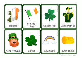Aperçu - Apprentissages en autonomie - Flashcards - St Patrick - Anglais - Page 1