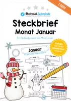 Vorschau - Mal- und Bastelvorlagen - Steckbrief Monat Januar - Deckblatt