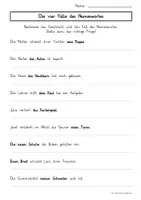Vorschau - Arbeitsblätter - Arbeitsblatt Die vier Fälle des Namenwortes/Nomens - Fragen formulieren - Seite 3