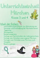 Vorschau - Unterrichtsreihen - Märcheneinheit Klasse 3 und 4 - Deckblatt