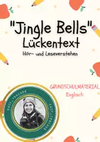 Vorschau - Arbeitsblätter - Jingle Bells Lückentext: Weihnachtslied für Lese- und Hörverstehen in der Grundschule / Englisch / Klasse 3-4 - Deckblatt