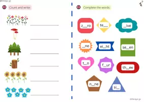 Vorschau - Arbeitsblätter - NUMBERS - Zahlen auf Englisch bis 20 - Vocabulary exercises - Seite 3