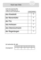 Vorschau - Arbeitsblätter - Mini-Lesespaziergang: Rund ums Glück 4-fach diffenziert - Seite 1