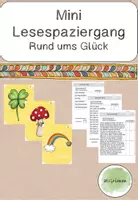Vorschau - Arbeitsblätter - Mini-Lesespaziergang: Rund ums Glück 4-fach diffenziert - Deckblatt