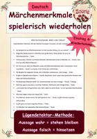 Vorschau - Spiele - Märchen: Merkmale wiederholen - Deckblatt