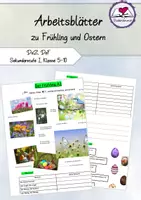 Vorschau - Arbeitsblätter - Arbeitsblätter -Frühling/ Ostern- Daz/ DaF A1 - Deckblatt
