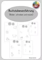 Vorschau - Arbeitsblätter - Die Buchstabeneinführung A-Z, Sch, Au, Eu, Ei, Ä, Ö, Ü, Sp, St, Pf (Kl. 1) (Bilder, schreiben und malen) - Deckblatt