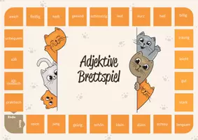 Vorschau - Spiele - Adjektive Brettspiel mit Würfel und Lösungen - Seite 1