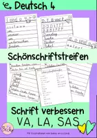 Vorschau - Arbeitsblätter - Schönschreibstreifen VA, SAS, LA Lineatur 4 - Deckblatt