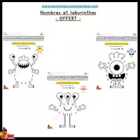 Aperçu - Feuilles d'exercices - OFFERT - La suite numérique des petits monstres - Page de couverture