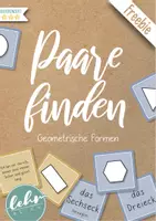Vorschau - Spiele - Paare finden - 14 geometrische Formen - Freebie - Deckblatt