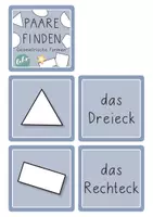 Vorschau - Spiele - Paare finden - 14 geometrische Formen - Freebie - Seite 1
