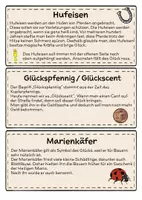 Vorschau - Arbeitsblätter - Glück-Glücksbringer Wissenskartei + Arbeitsblätter - Seite 1