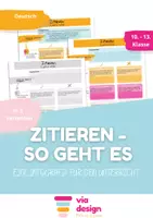 Vorschau - Arbeitsblätter - Infografik Zitieren - so geht es - Deckblatt